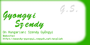 gyongyi szendy business card