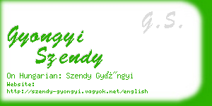 gyongyi szendy business card